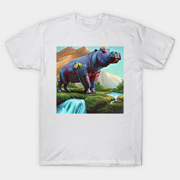 funny hippo T-Shirt by bogfl